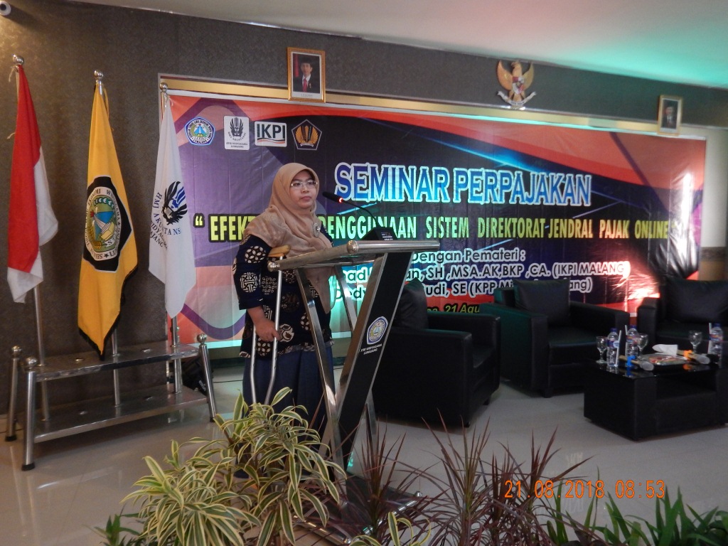 Ka Prodi Akuntansi STIE WiGa Buka Seminar Pajak Online Institut