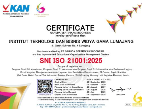 Selamat ! ITB WiGa  Raih Sertifikat SNI ISO 21001:2025